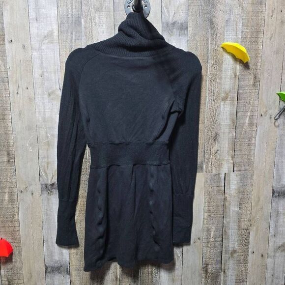 Theory Black Cashmere Mini Sweater Dress - Picture 2 of 4